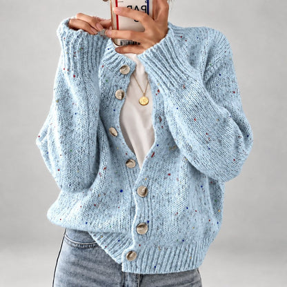 Sophie | Women's Speckled Knit Button Cardigan