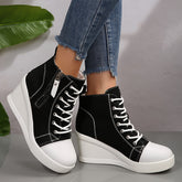 Uptown Canvas Wedge Sneaker | Solara