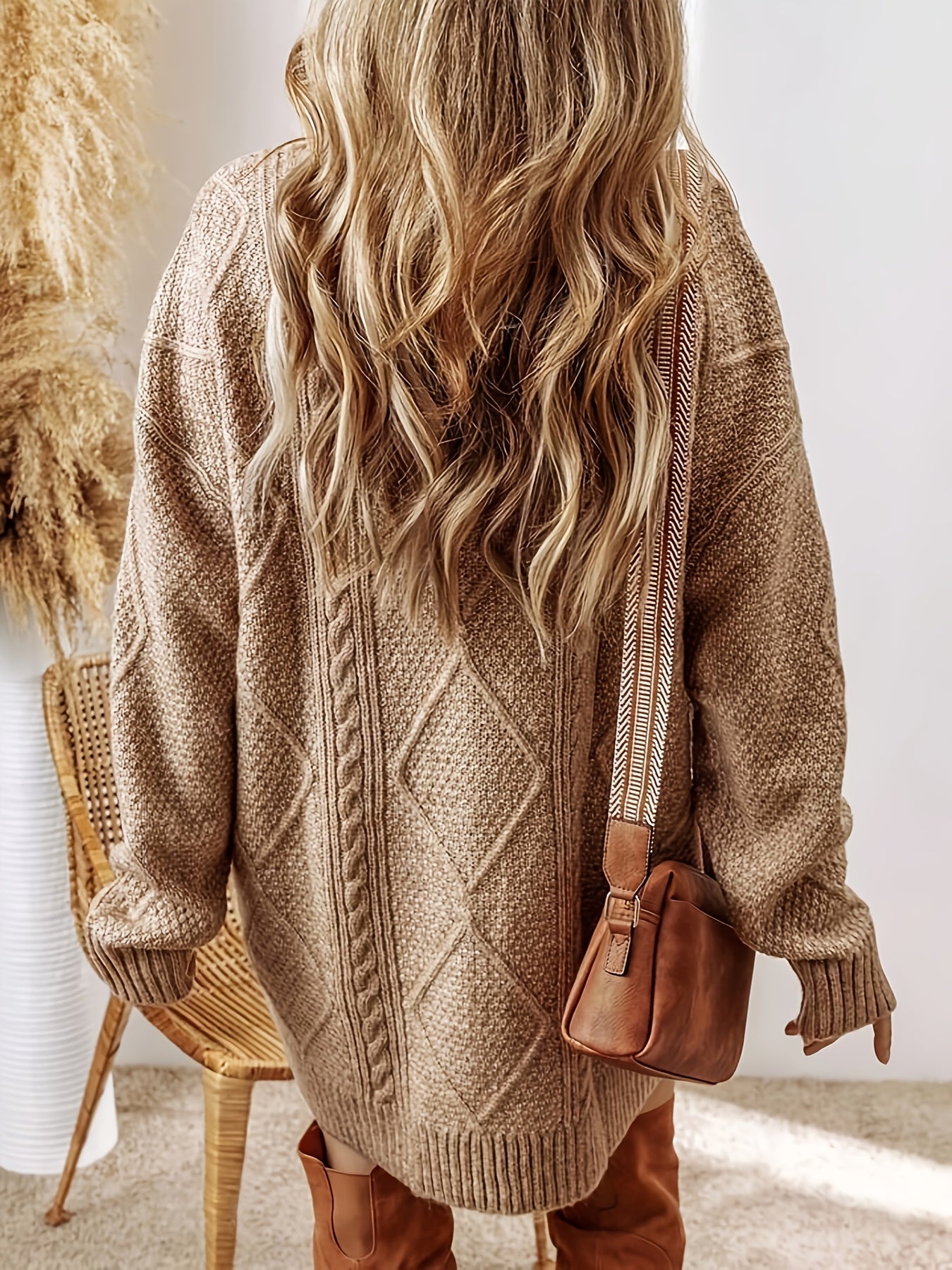 Juno Cable Knit Sweater Dress | Elara