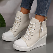 Uptown Canvas Wedge Sneaker | Solara