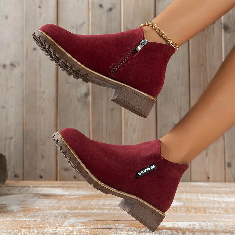 Mirella | Women's Side Zip Platform Ankle Boots