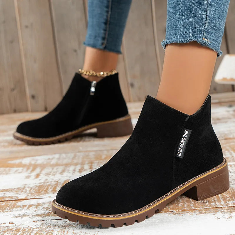 Mirella | Women's Side Zip Platform Ankle Boots