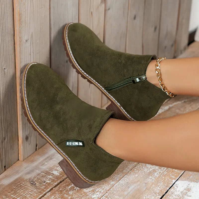 Mirella | Women's Side Zip Platform Ankle Boots