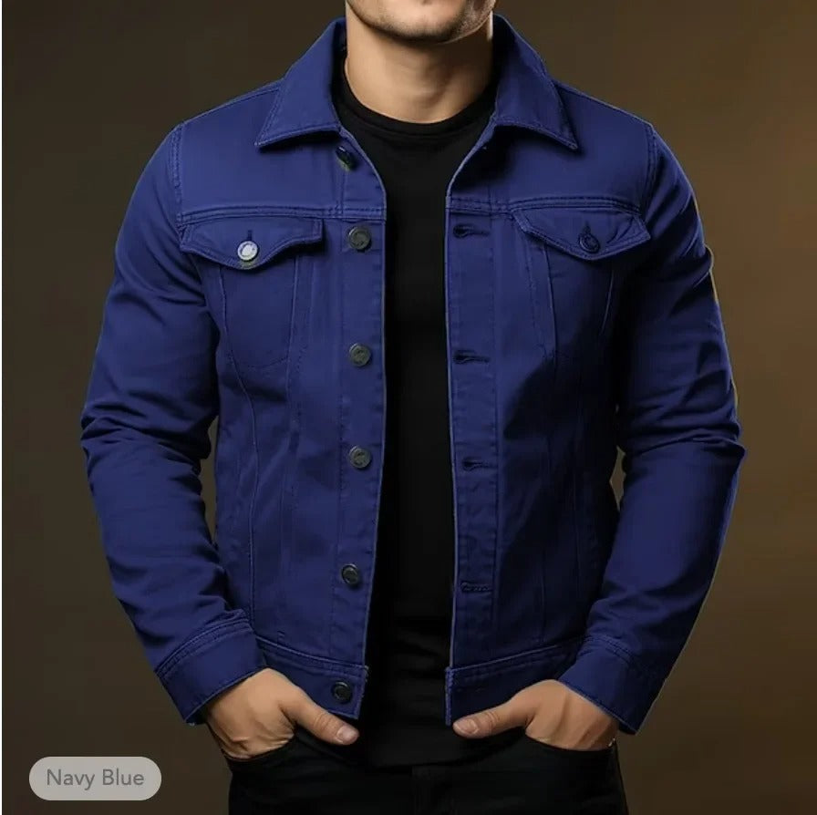 Valenor | Men's Denim Jacket with Button Closure