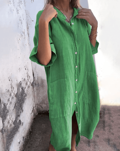 Relaxed Ibiza-style shirt dress for women | Natalie