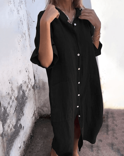 Relaxed Ibiza-style shirt dress for women | Natalie