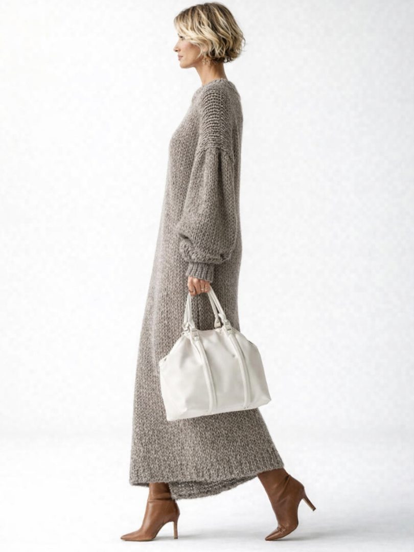Cosima | Women's Oversized Ribbed Knit Sweater Dress