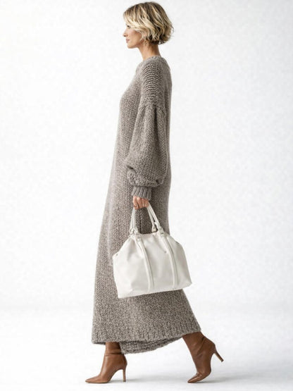 Cosima | Women's Oversized Ribbed Knit Sweater Dress