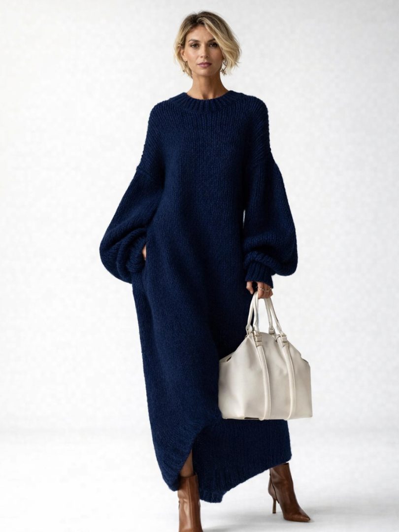 Cosima | Women's Oversized Ribbed Knit Sweater Dress