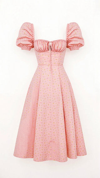 Daniela Midikleid mit quadratischem Halsausschnitt