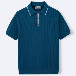 David Strick Poloshirt mit Kontrastkragen