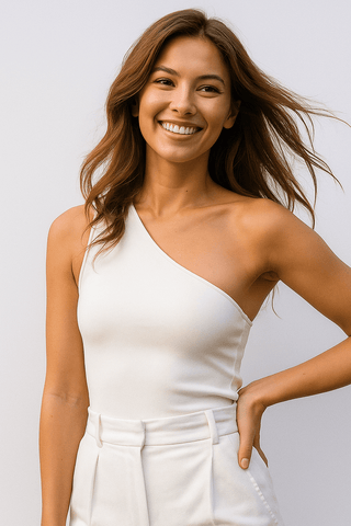 Esra One-Shoulder-Top  Figurbetont