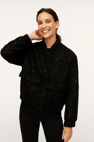 Kesia Pailletten-Bomberjacke