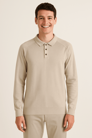 Luke Strick Poloshirt Langarm