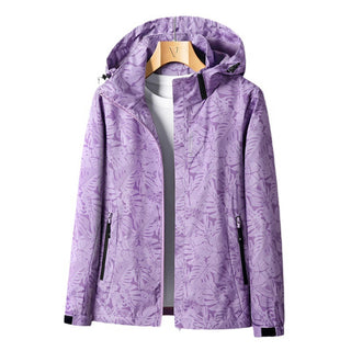 Sanne Bedruckte Outdoor-Jacke mit Kapuze