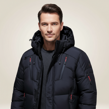 Warm thick fleece-lined winter parka for men | Nordfall