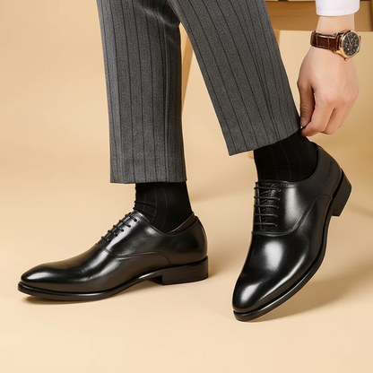 Classic orthopaedic leather oxford dress shoes for men