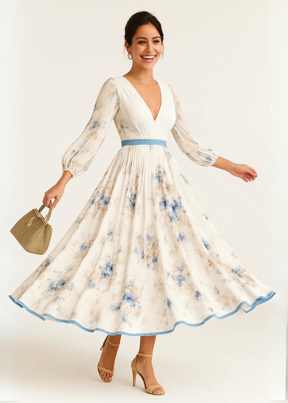 Elegant floral everyday maxi dress for women | Katie
