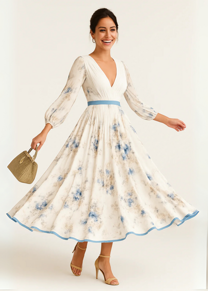 Elegant floral everyday maxi dress for women | Katie