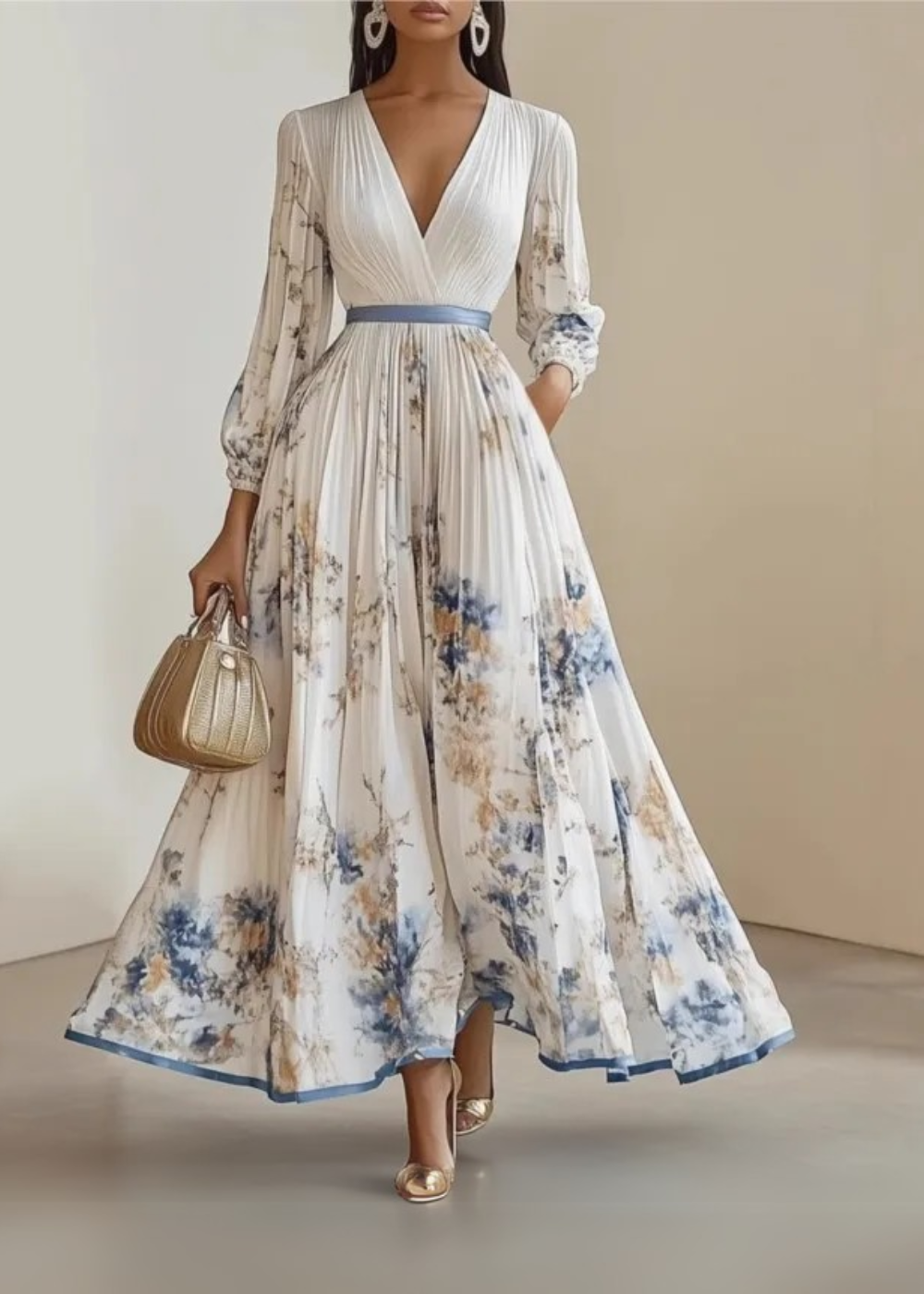 Elegant floral everyday maxi dress for women | Katie