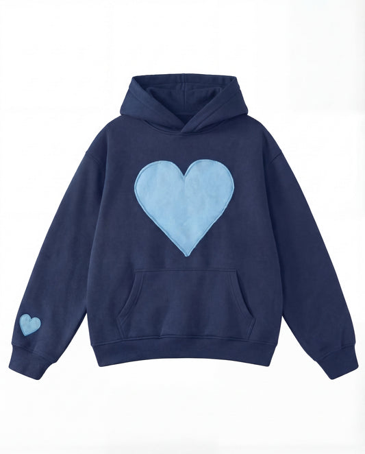 Oversized heart design cosy pullover for women | Candace