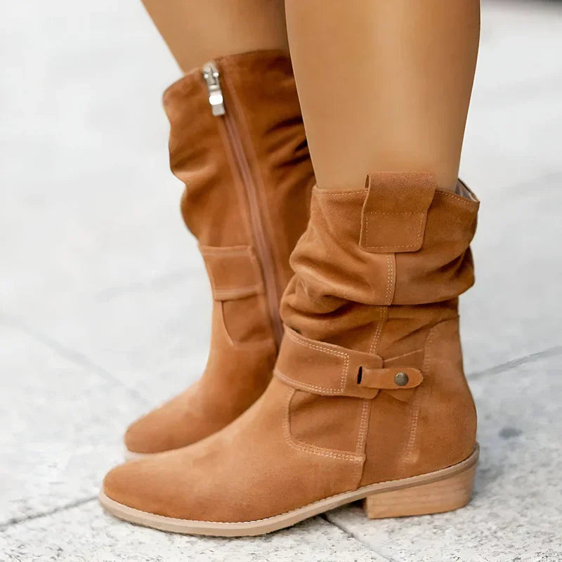 Classic orthopaedic suede ankle boots for women | Esther