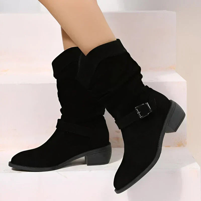 Classic orthopaedic suede ankle boots for women | Esther