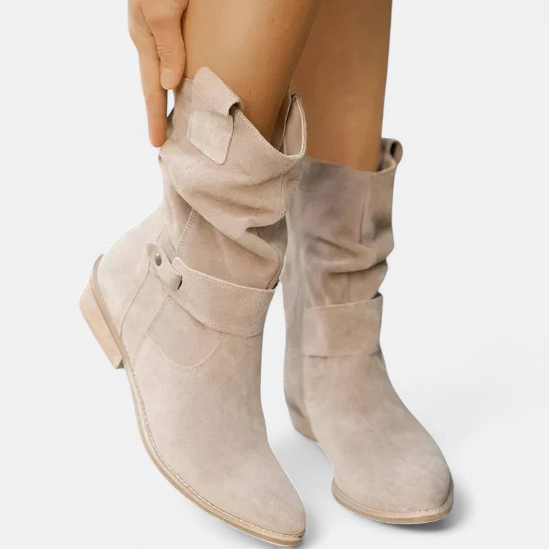 Classic orthopaedic suede ankle boots for women | Esther