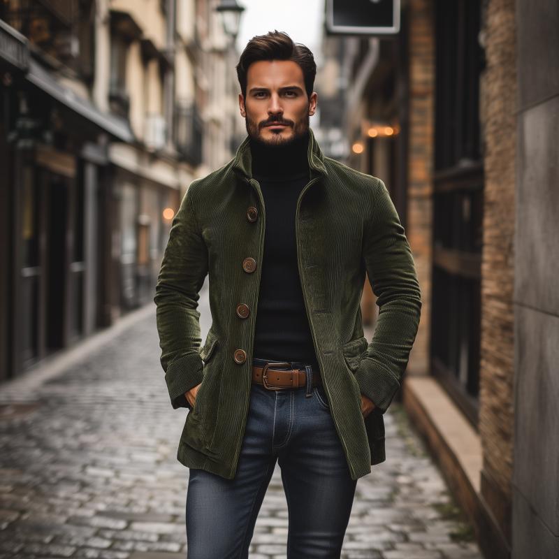 Men’s slim-fit corduroy coat | Emerson
