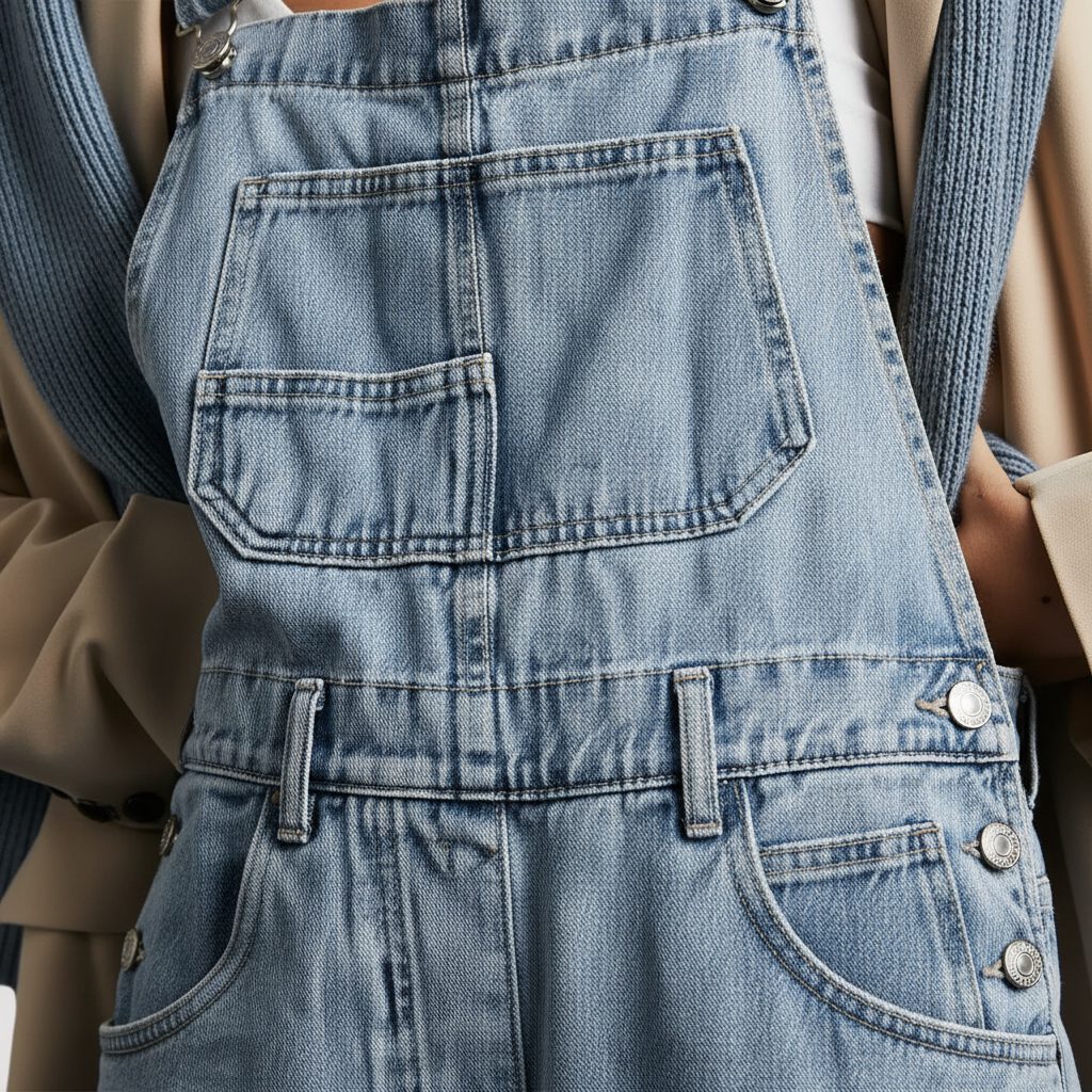 Orlena | Women's Wide Leg Denim Overall Jumpsuit