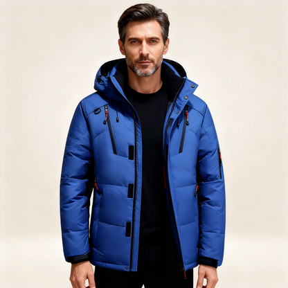 Warm thick fleece-lined winter parka for men | Nordfall