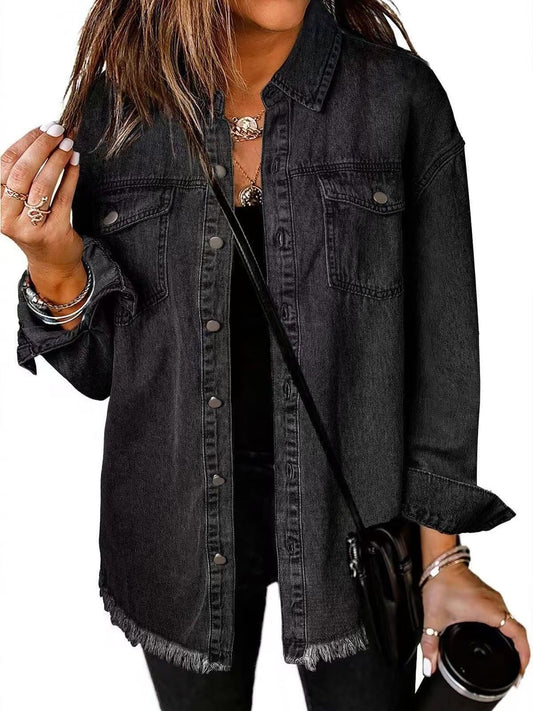 Marisela | Women's Oversized Button Down Denim Jacket
