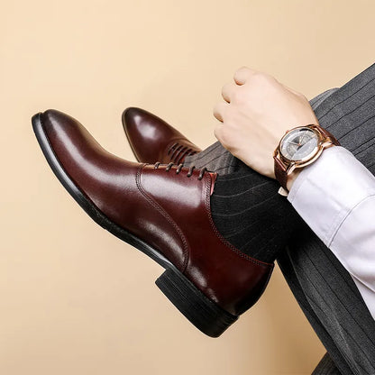 Classic orthopaedic leather oxford dress shoes for men
