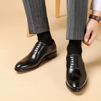 Classic orthopaedic leather oxford dress shoes for men