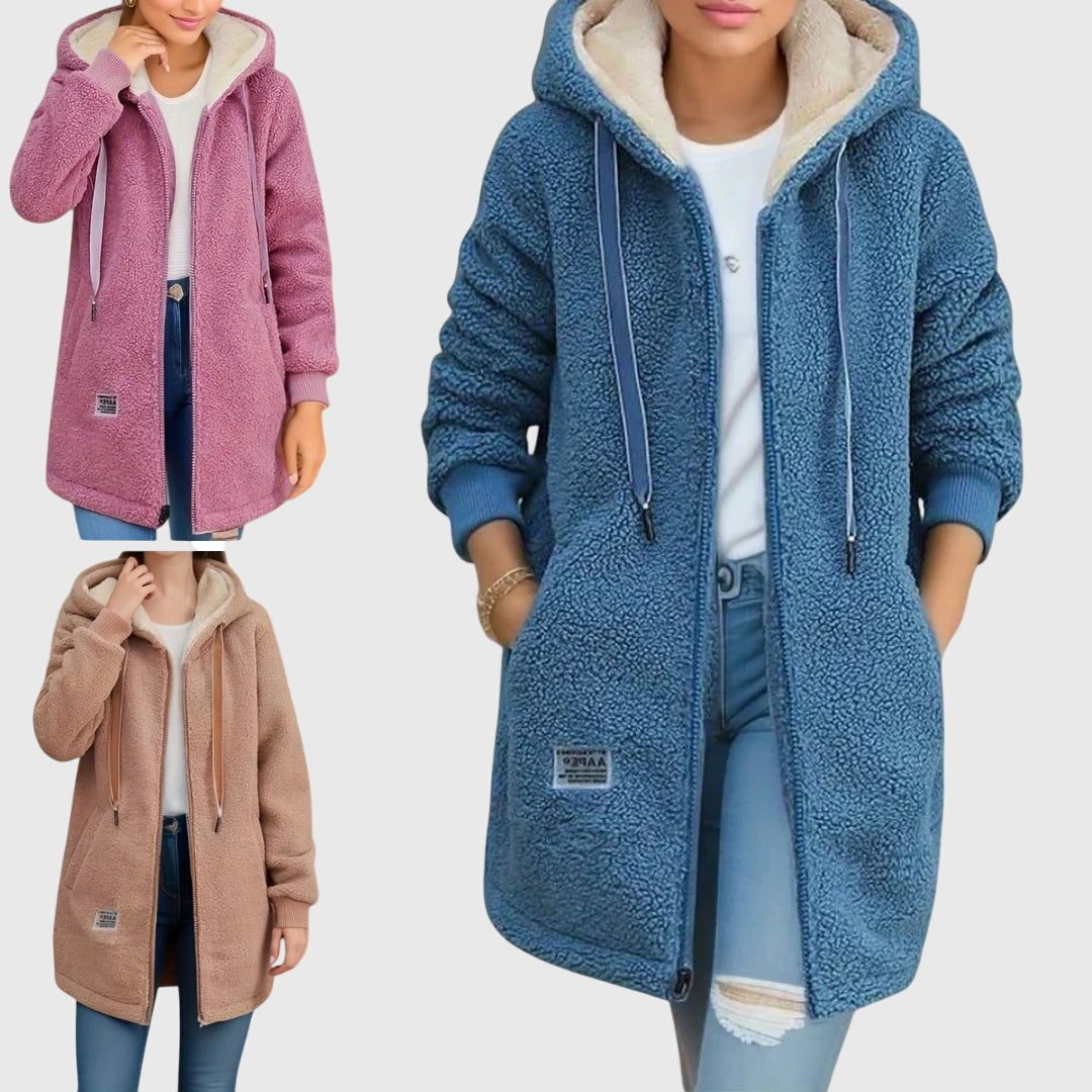 Maisie | Women's Textured Fleece Hooded Jacket