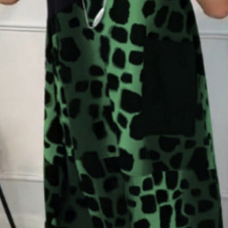 Vibrant printed loose fit round neck dress for women | Marisela