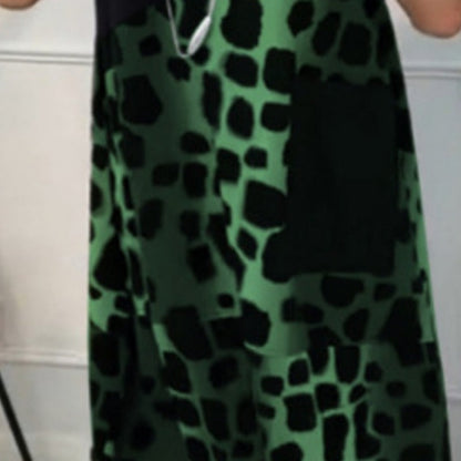 Vibrant printed loose fit round neck dress for women | Marisela