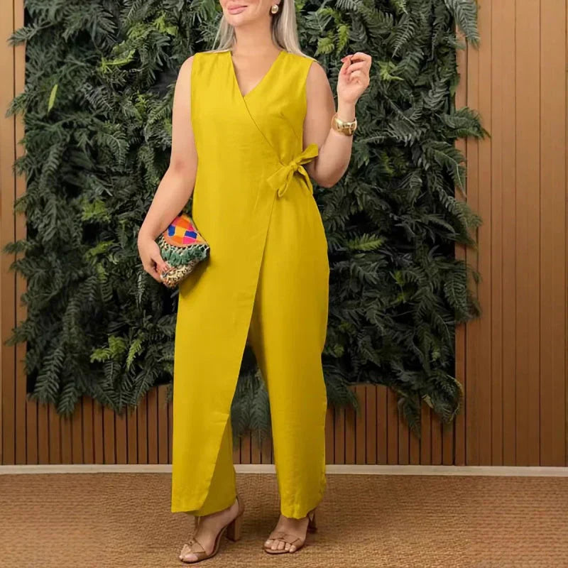 Stylish belted everyday jumpsuit for women | Rosamund