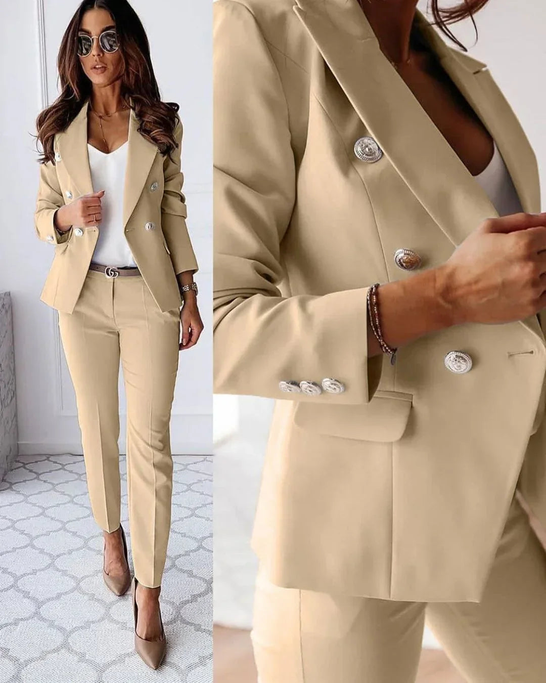 Charlotte | Women's Double Breasted Tailored Suit Set