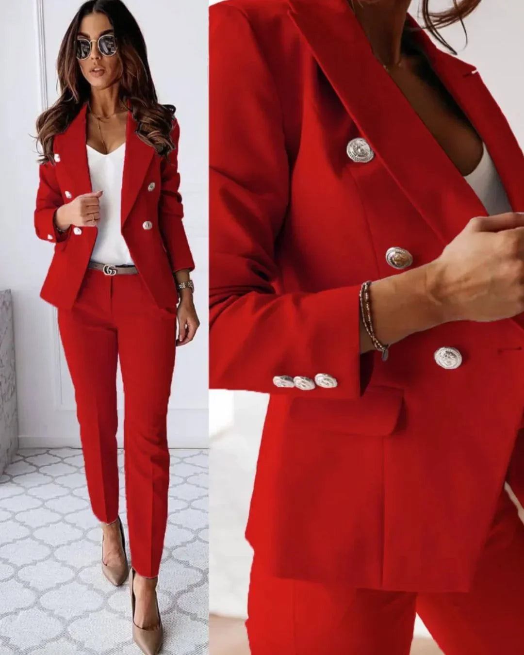 Charlotte | Women's Double Breasted Tailored Suit Set