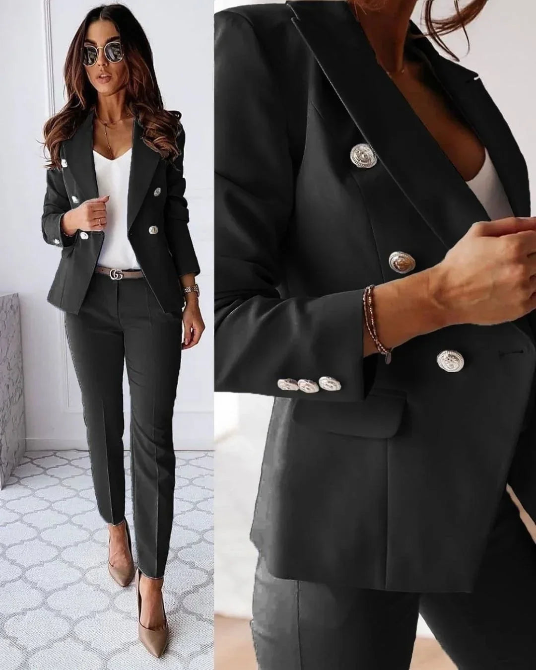 Charlotte | Women's Double Breasted Tailored Suit Set