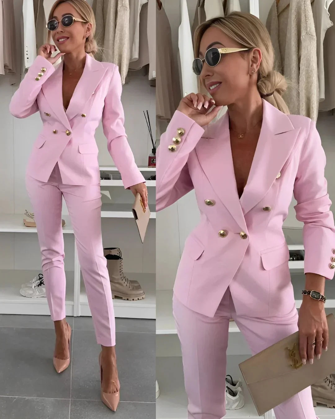 Charlotte | Women's Double Breasted Tailored Suit Set