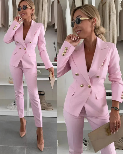 Charlotte | Women's Double Breasted Tailored Suit Set