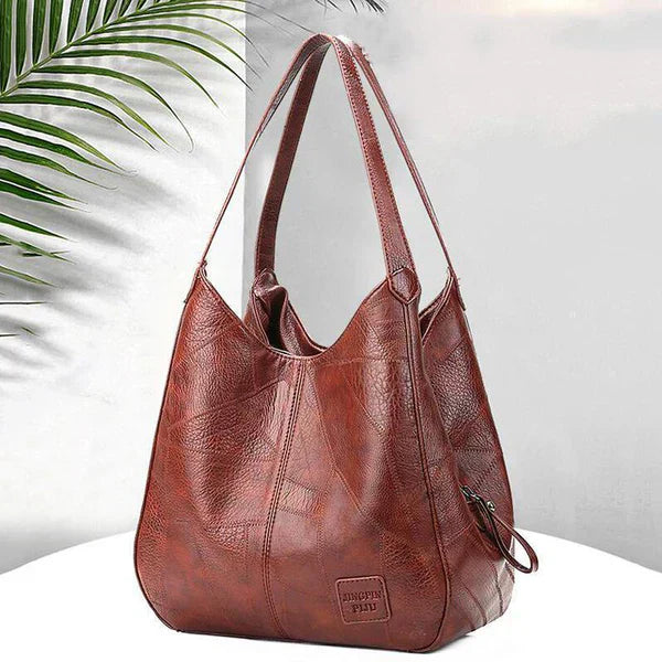 Classic vintage structured leather handbag for women | Carmen