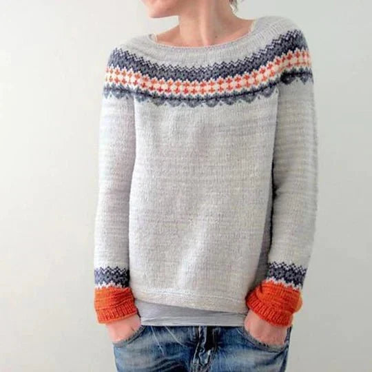 Clementine | Women's Fair Isle Oversized Crewneck Sweater