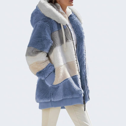 Eudora | Women's Hooded Color Block Puffer Jacket