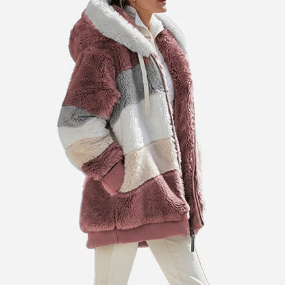 Eudora | Women's Hooded Color Block Puffer Jacket