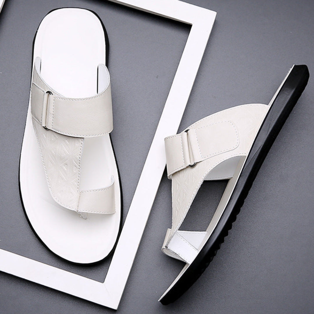 Classic leather everyday summer sandals for men | Ashmere