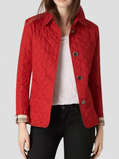 Valenne | Women's Diamond Quilted Button Front Jacket