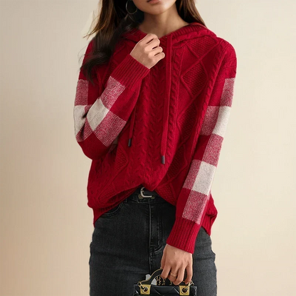 Lysandra | Women's Cable Knit Hooded Oversized Sweater